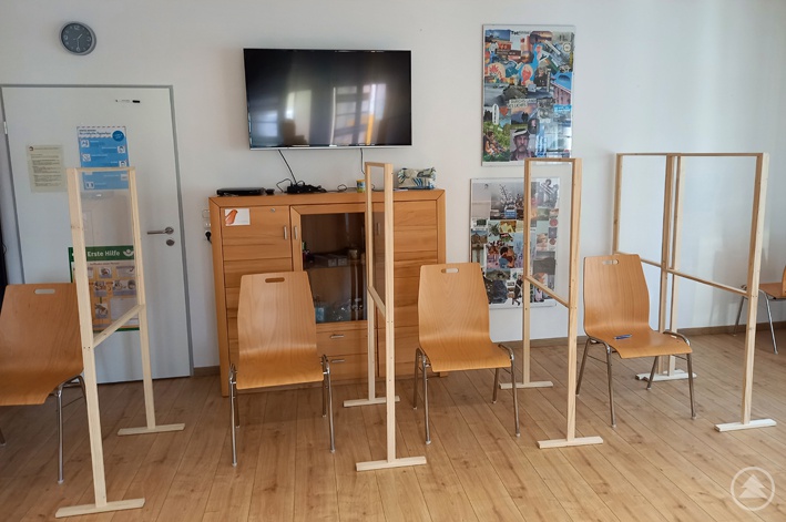 Ausbildungsraum während der Corona-Zeit