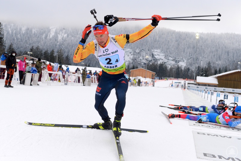 Philipp Nawrath nach der Liegend-Schießeinlage.