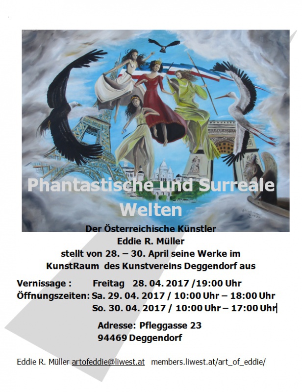 Flyer/Grafik zum Event: Phantastische und surreale Welten am Fr., 28.04.2017 - So., 30.04.2017 von 10:00 bis 18:00 Uhr