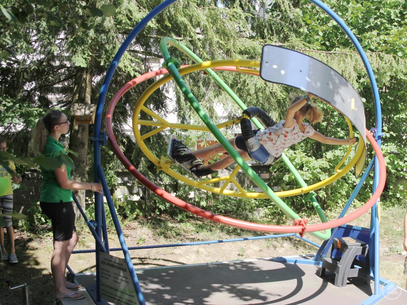 Die größeren Kinder und Jugendlichen hatten vor allem am Aerotrim des Kreisjugendrings eine besondere Freude.