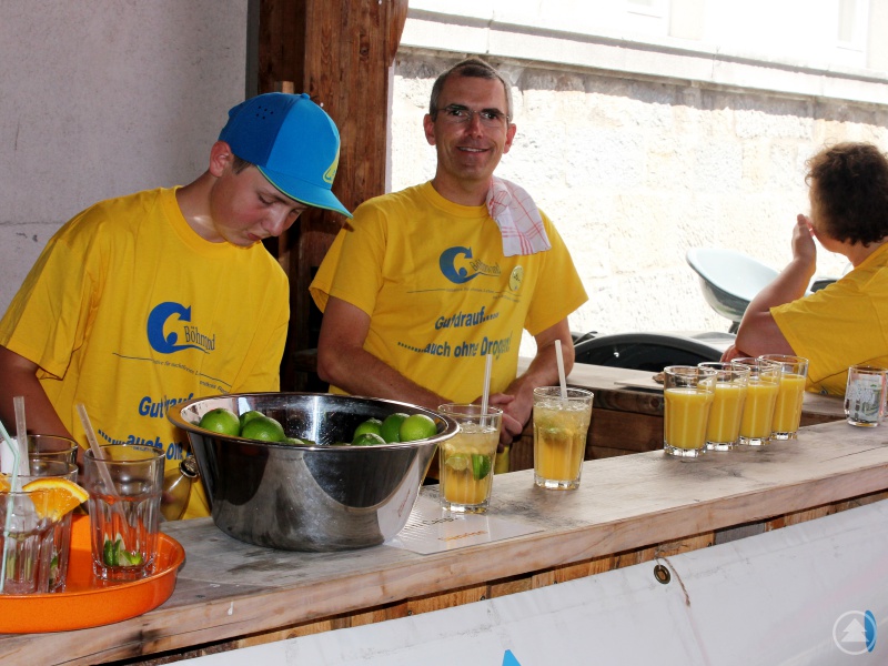 An der Böhmwindbar warteten alkoholfreie Cocktails auf die Teilnehmer der Schnitzeljagd.