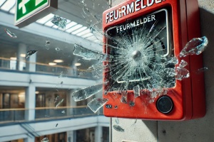 Brandmelder mutwillig eingeschlagen