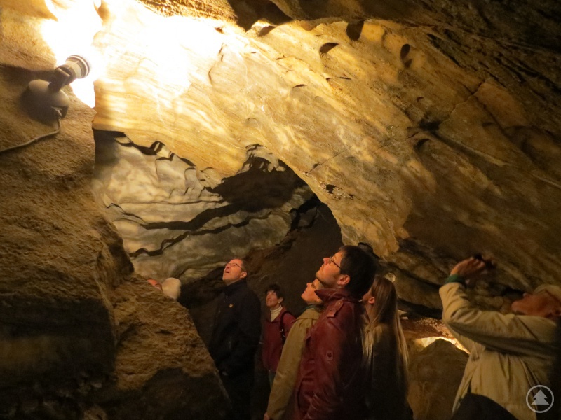 Die Teilnehmer des Ausfluges beim Besuch der Chejnower Höhlen.