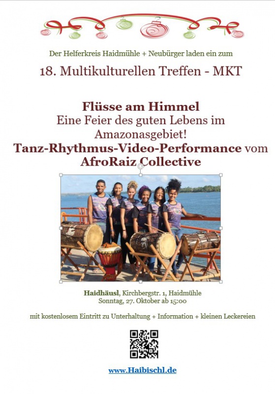 Flyer/Grafik zum Event: 18. Multikulturellen Treffen - MKT am So., 27.10.2019 von 15:00 bis 17:00 Uhr