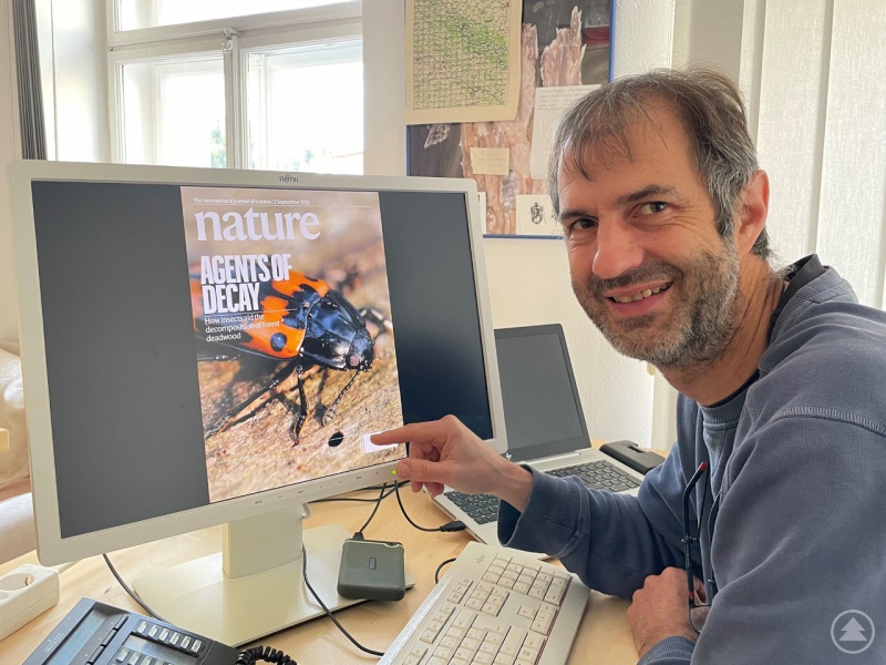 Prof. Jörg Müller, Leiter des Sachgebietes Naturschutz und Forschung im Nationalpark, freut sich, dass es die Studie bis aufs Titelblatt der „Nature“ geschafft hat.