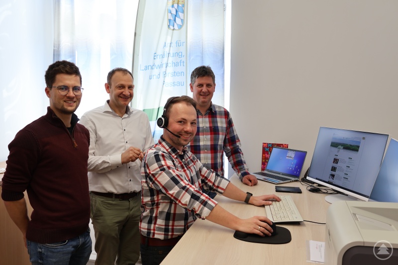 Über die positive Resonanz der Online-Tagung freuten sich Johannes Lindner (Pflanzenbauberater), Fabian Werner (Bereichsleiter Landwirtschaft), Daniel Geiger (Pflanzenbauberater), Stefan Wipplinger (Wasserberater)