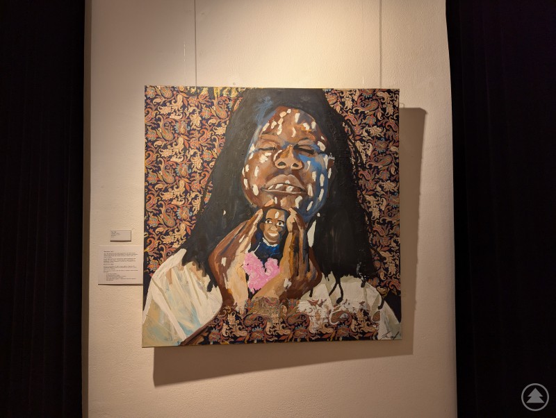 „The Talk“ von Thomas J. Darcy Mixed Media auf Leinwand