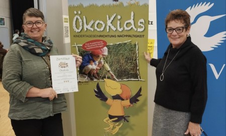 Gro&szlig;e Freude: Tagespflegeperson Birgit Bauer erneut als &Ouml;koKids-Einrichtung ausgezeichnet