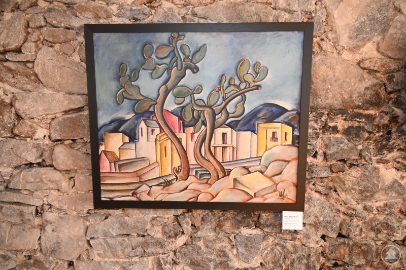 Eines der Werke, die in der Sonderausstellung „Fernweh“ zu sehen sind, ist die „Sizilianische Landschaft“ vonGeorg Philipp Wörlen. MM 2025-02-25 Schloss Wolfstein - Sonderöffnungszeiten in den Faschingsferien.JPG