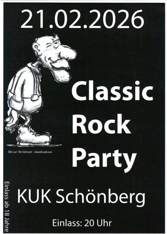 Flyer/Grafik zum Event: Classic Rock Party 2026 am Sa., 21.02.2026 ab 20:00 Uhr