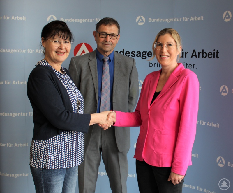 (von links): Eva-Maria Kelch, Hermann Käser, Katrin Wimmer-Unfried