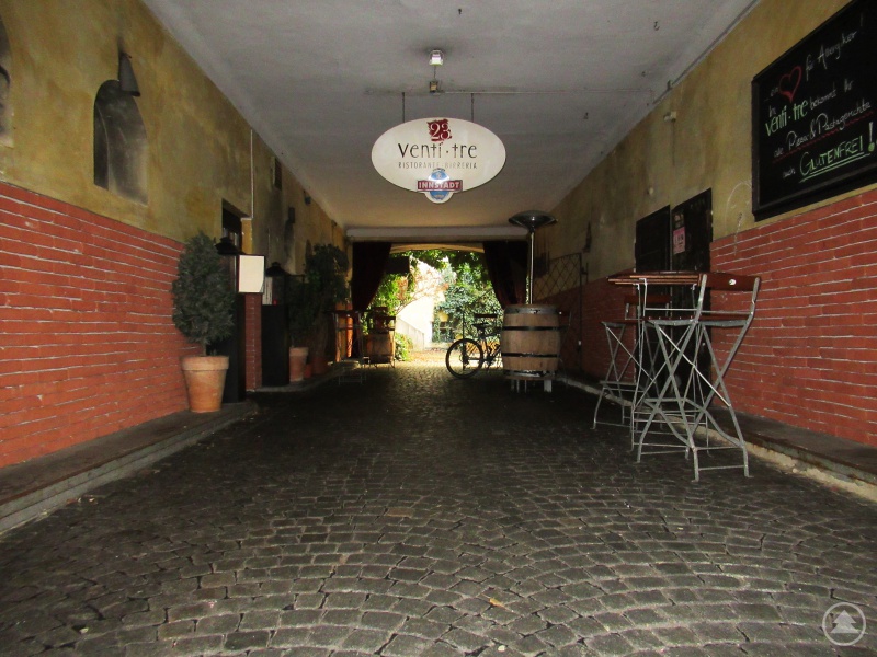 Der Eingangsbereich zum Restaurant Venti Tre