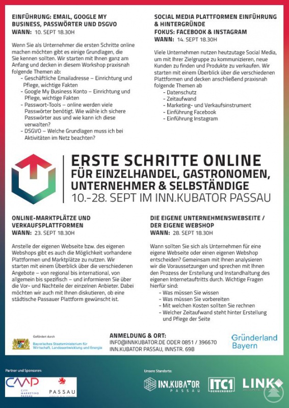 Workshop für Online Einsteiger im neuen Gründerzentrum an der Innstraße