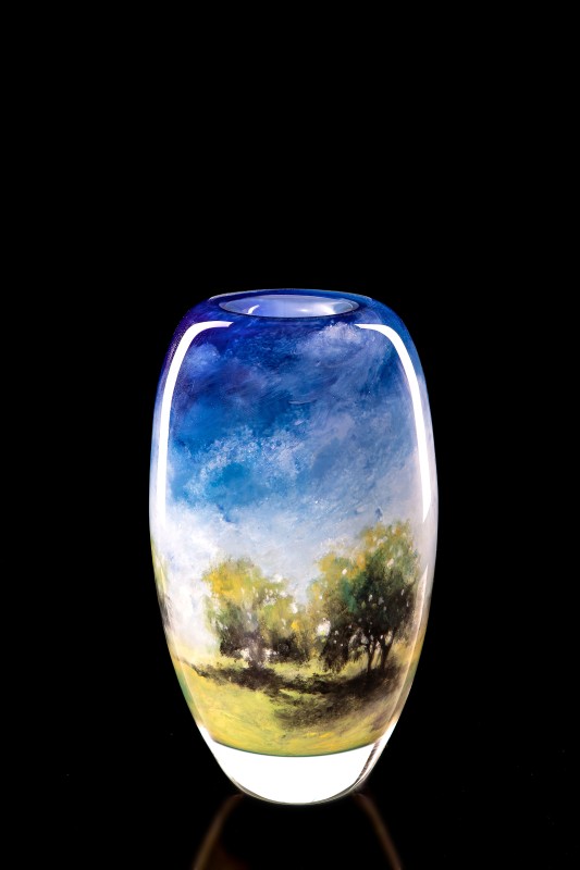 Flyer/Grafik zum Event: Glas und Malerei von Rainer Metzger am Do., 17.04.2025 - Mo., 15.09.2025 von 09:00 bis 17:00 Uhr