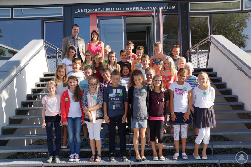 Klasse 5b mit den Klassleitern Markus Stummer und Andrea Pongratz