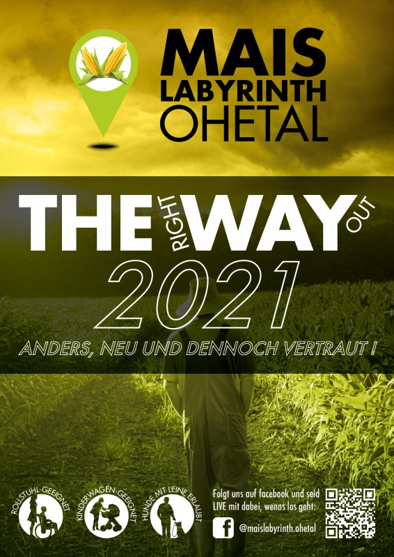 Flyer/Grafik zum Event: Maislabyrinth Ohetal in Schönberg am So., 01.08.2021 ab 10:00 Uhr