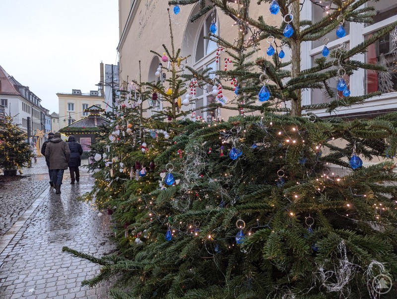 Christb&auml;ume des Deggendorfer M&auml;rchenwalds in der Schlachthausgasse