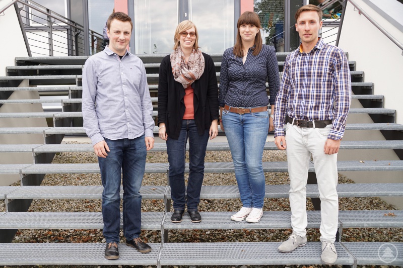 Die neuen Referendare (v.li.) Markus Moser, Wenke Könneke, Sabine Kowalski und Christoph Wölfl