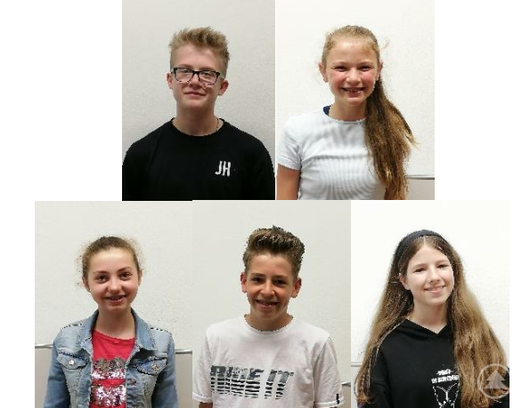 von links nach rechts oben: Johannes Hies, Anna-Lena Pichler unten: Mara Scala, Jonas Simmet, Ariana Santa