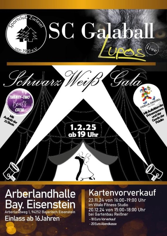 Flyer/Grafik zum Event: SC Faschingsball am Sa., 01.02.2025 ab 19:00 Uhr