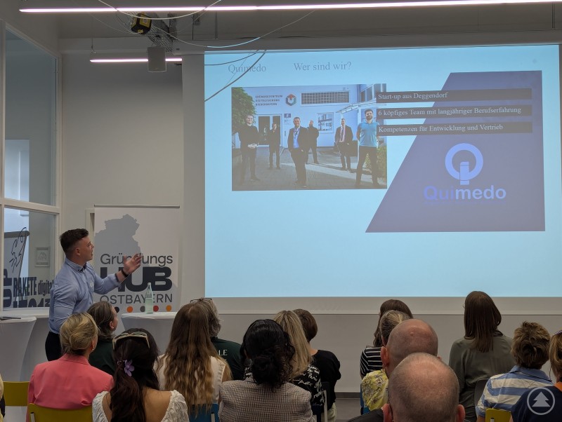 Quimedo-Gesellschafter Michael Meier informiert über das Deggendorfer Start-up