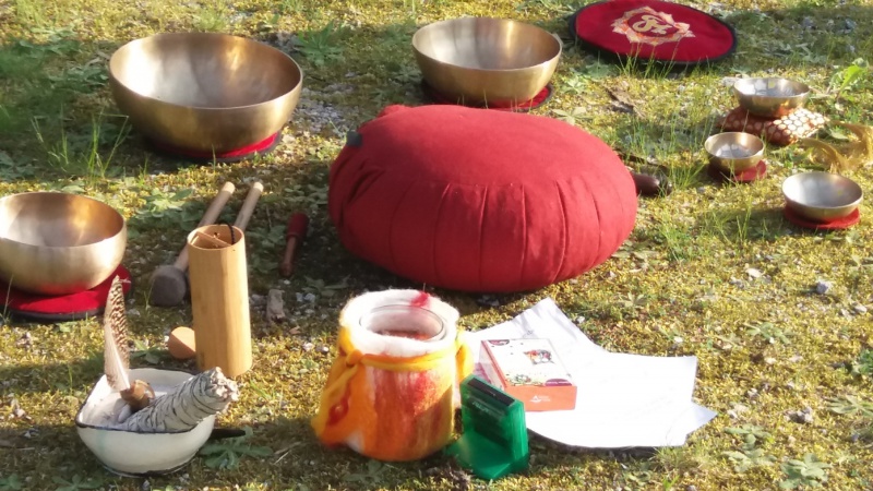 Flyer/Grafik zum Event: Klangreisen im Feng Shui Kurpark Lalling am Do., 08.07.2021 von 19:00 bis 20:30 Uhr