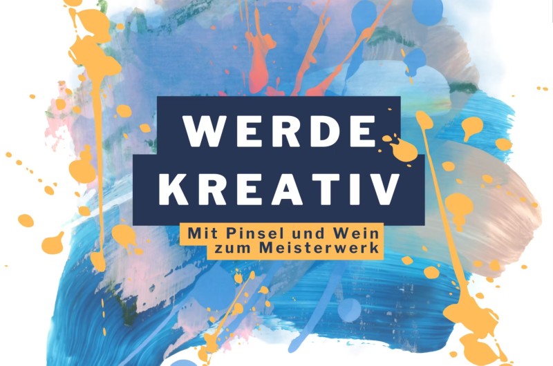 Flyer/Grafik zum Event: Kunst & Korken – Mit Kunst und Wein zum Meisterwerk (in Kooperation mit der Bildungsschmiede Passau) am Fr., 03.10.2025 von 18:00 bis 21:00 Uhr