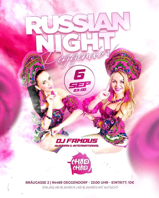Flyer/Grafik zum Event: Russian Night Deggendorf am Sa., 06.09.2025 ab 23:00 Uhr