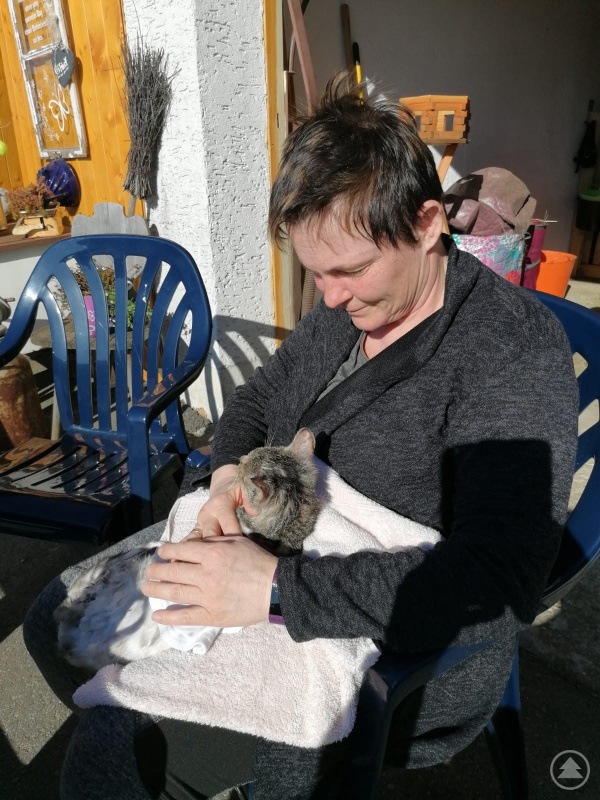 Tanja Aufschläger mit einem ihrer 