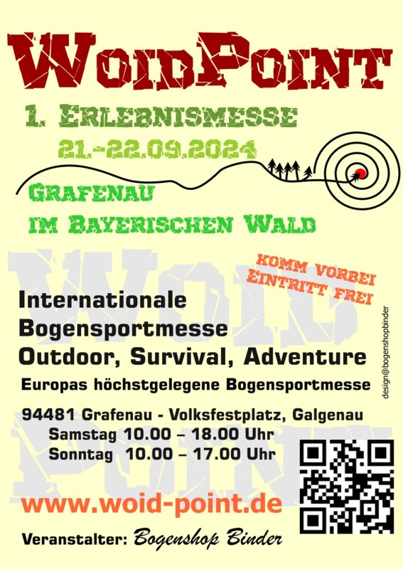 Flyer/Grafik zum Event: Bogenturnier – Mini TURNIER bei der Woid-Point 2024 am Sa., 21.09.2024 - So., 22.09.2024