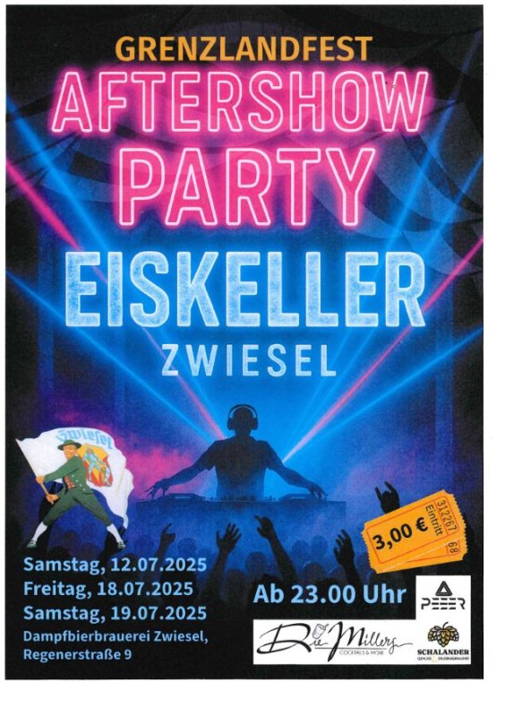 Flyer/Grafik zum Event: Grenzlandfest Aftershow Party am Fr., 18.07.2025 - Sa., 19.07.2025