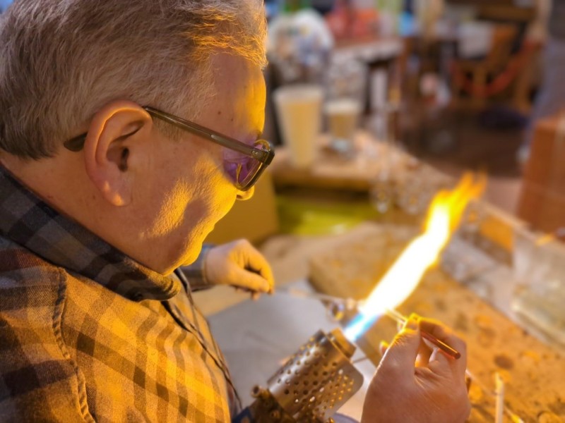 Flyer/Grafik zum Event: Glasmachervorführung in der Grenzglashütte am Fr., 13.02.2026 - Fr., 15.10.2027