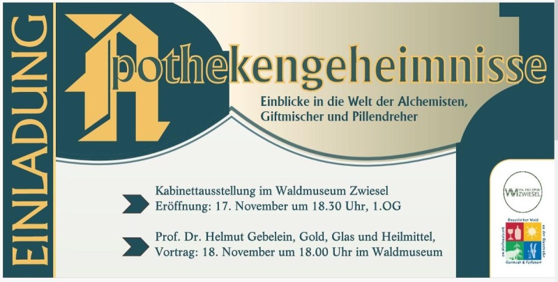 Flyer/Grafik zum Event: Apothekengeheimnisse - Einblicke in die Welt der Alchemisten, Giftmischer und Pillendreher am Sa., 20.01.2024 - Di., 31.12.2024