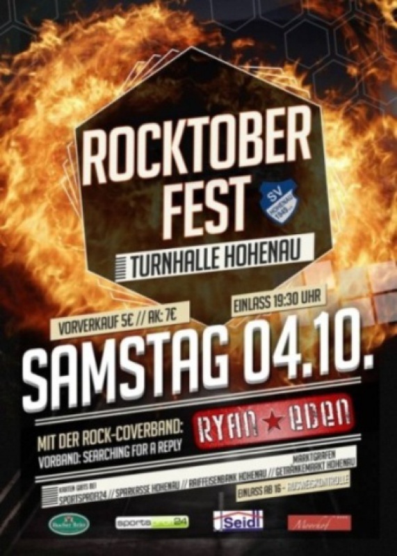 Flyer/Grafik zum Event: ROCKTOBERFEST in Hohenau am Sa., 01.10.2016 - Di., 04.10.2016 ab 19:30 Uhr