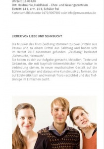 Zeidlang - Lieder von Liebe und Sehnsucht