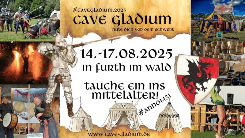 Flyer/Grafik zum Event: Cave Gladium 2025 am Do., 14.08.2025 - So., 17.08.2025 ab 16:00 Uhr