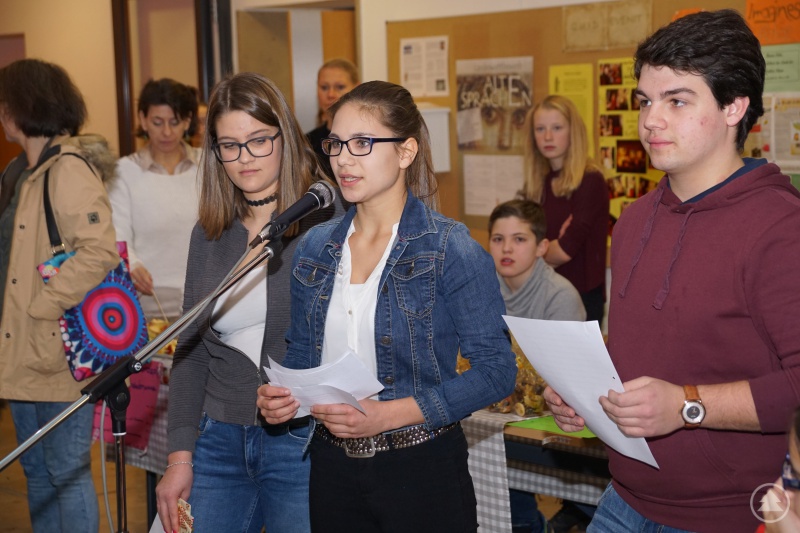 Die Schülersprecher (v. li.) Valentina Preßler, Laura Kaatz und Julian Vater