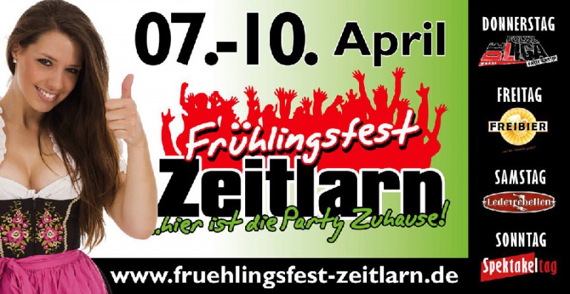 Flyer/Grafik zum Event: Frühlingsfest Zeitlarn am Do., 07.04.2016 - So., 10.04.2016