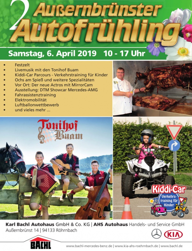 Flyer/Grafik zum Event: 2. Außernbrünster Autofrühling am Sa., 06.04.2019 von 10:00 bis 17:00 Uhr