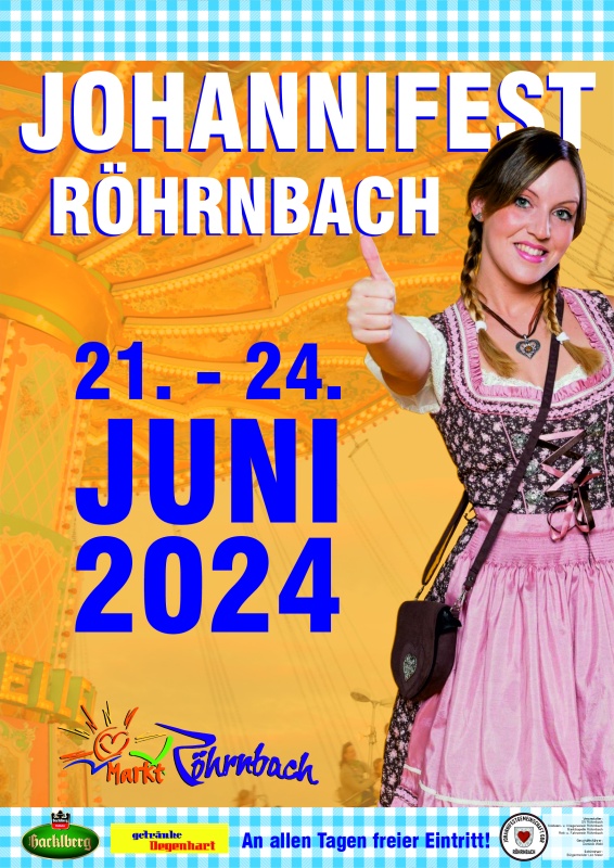 Flyer/Grafik zum Event: Röhrnbacher Johannifest 2024 am Fr., 21.06.2024 - Mo., 24.06.2024