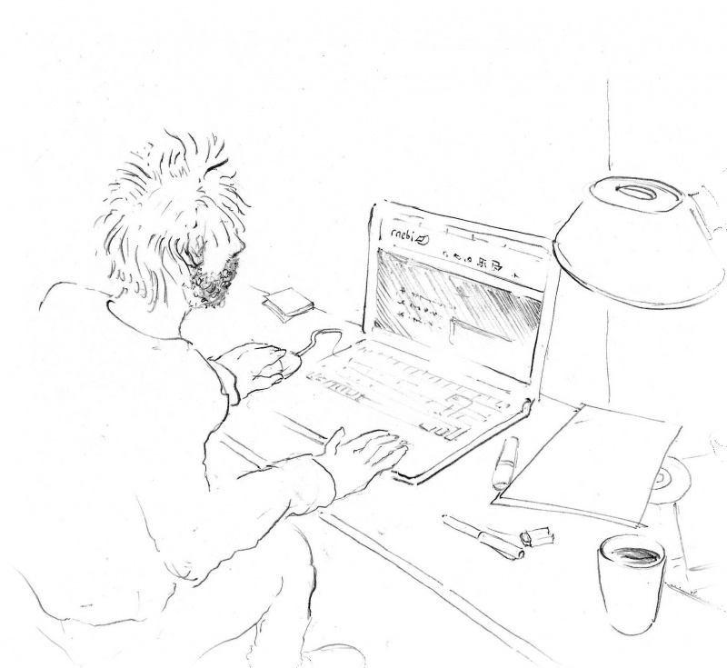 Selbstportrait von Franz Häuslmeier: