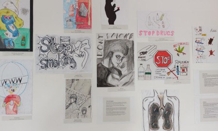 Ausstellung zum Malwettbewerb „Kreative Köpfe – Gesunde Einstellung“