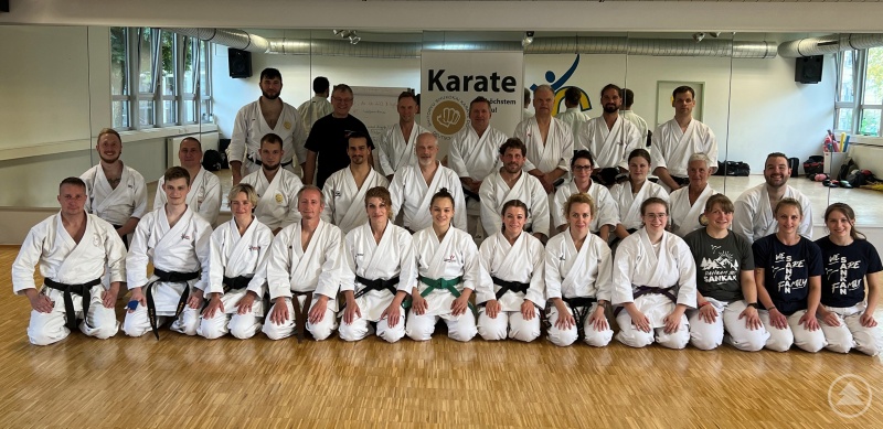 Die Lehrgangsteilnehmer aus dem Shitoryu Shukokai Karate Deutschland