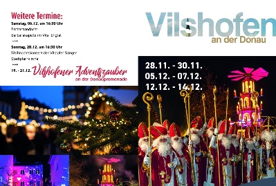 Schwimmender Christkindlmarkt Vilshofen an der Donau 2025