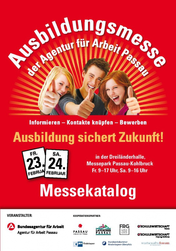 Flyer/Grafik zum Event: 11. Ausbildungsmesse Passau am Fr., 23.02.2018 - Sa., 24.02.2018 von 09:00 bis 17:00 Uhr