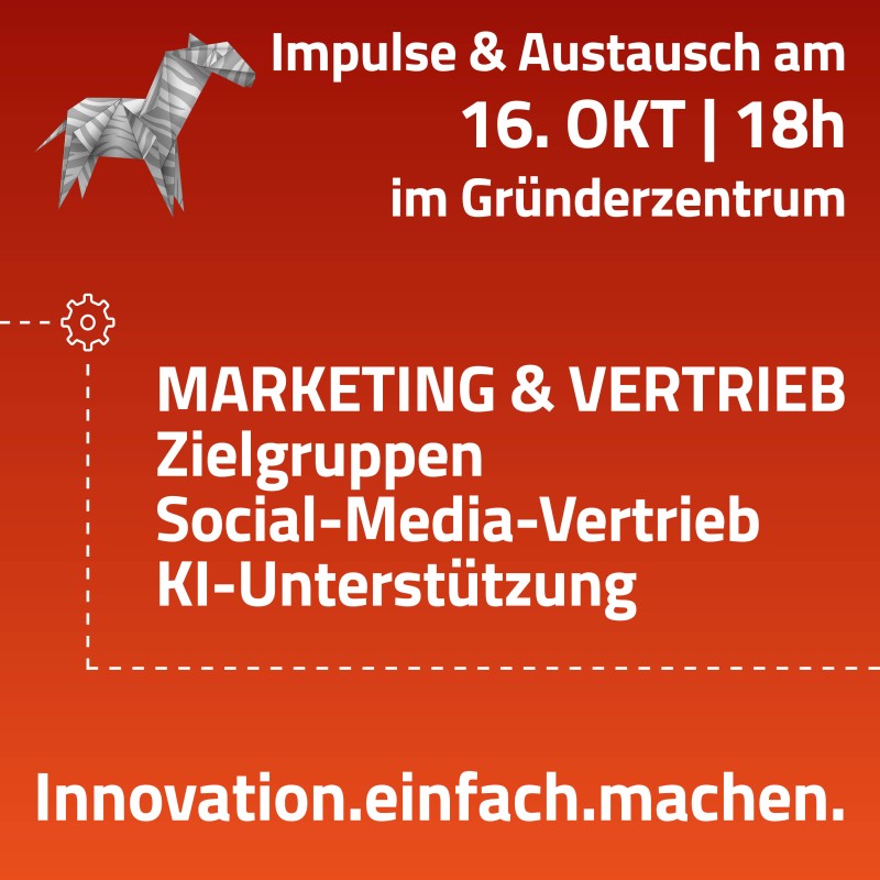 Flyer/Grafik zum Event: Innovation.einfach.machen am Mi., 16.10.2024 ab 18:00 Uhr
