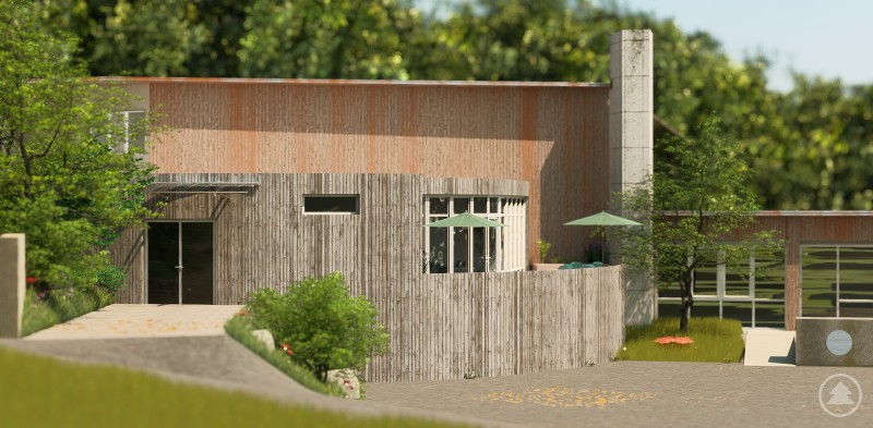 Die Entwurfsplanung für den Anbau an das bestehende Gebäude der Grund- und Mittelschule in Perlesreut.