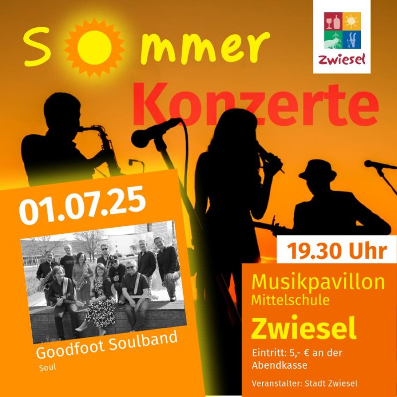 Flyer/Grafik zum Event: Sommerkonzert am Di., 01.07.2025 ab 19:30 Uhr