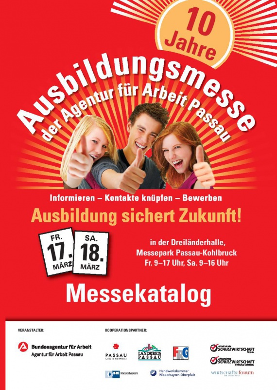 Flyer/Grafik zum Event: Ausbildungsmesse Passau am Fr., 17.03.2017 - Sa., 18.03.2017 von 09:00 bis 17:00 Uhr