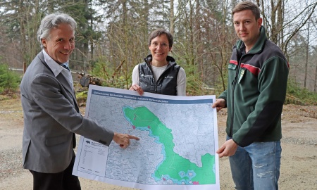 Drei Partner ziehen beim Borkenkäfer-Monitoring an einem  Strang